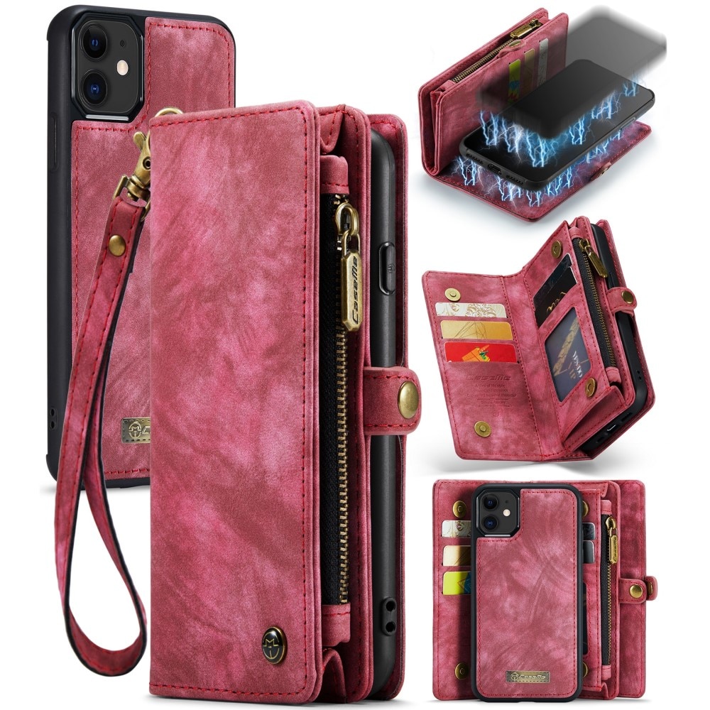 Multi-slot Portemonnaie-Hülle iPhone 12 Mini Rot
