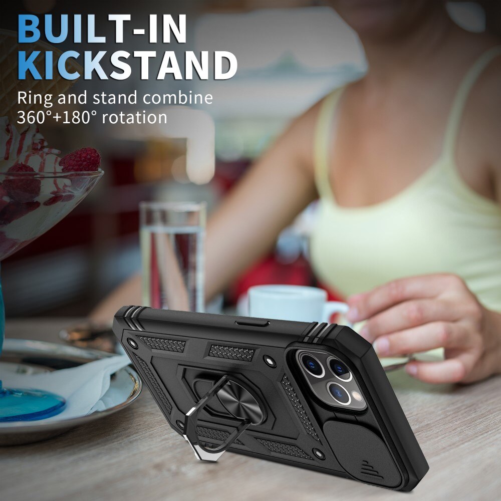 iPhone 11 Pro Hybrid-Hülle Ring + Kameraschutz Schwarz