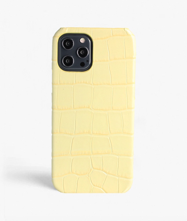 iPhone 12 Pro Max Hülle Croco Gelb
