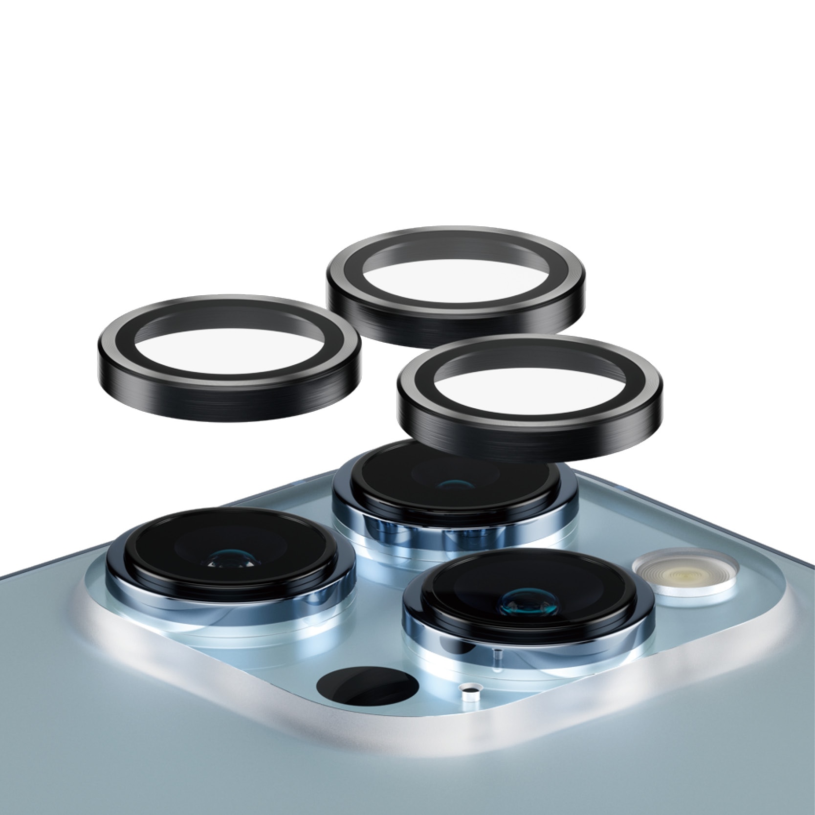 iPhone 13 Pro Max Hoops Camera Lens Protector Schwarz