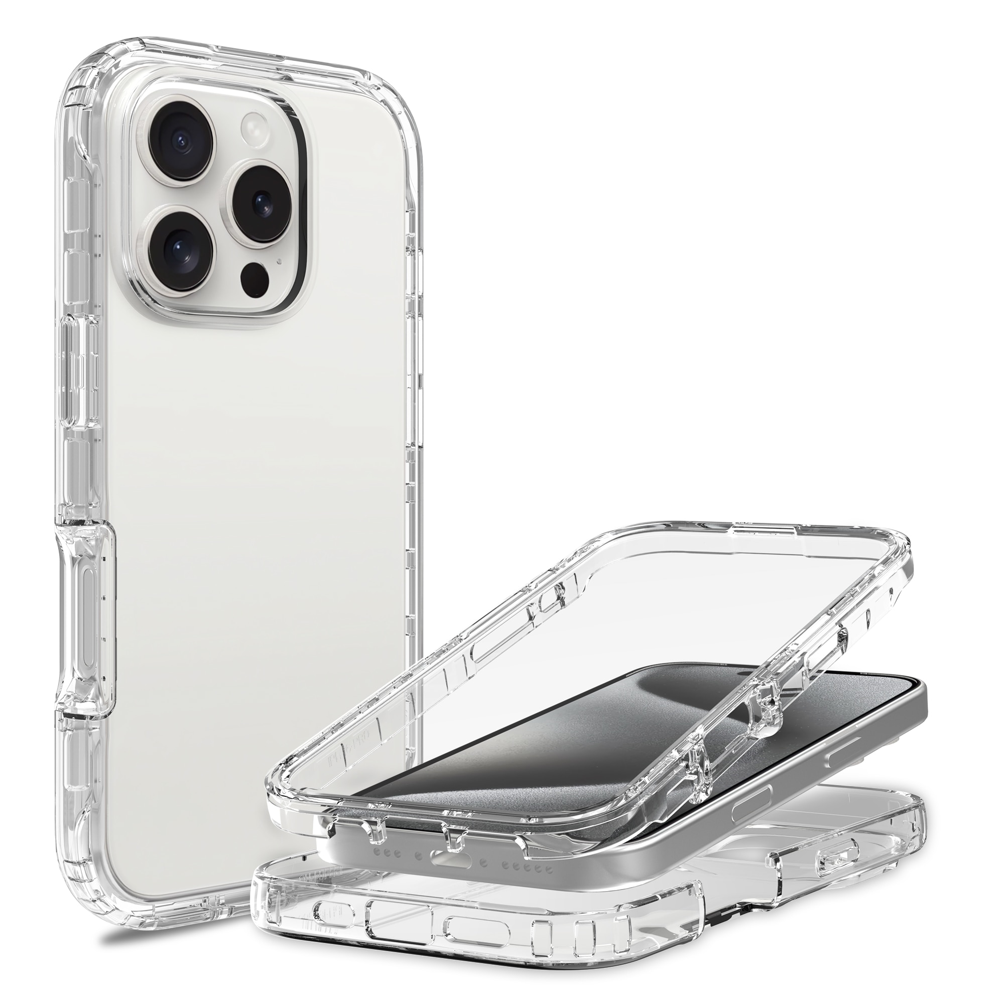 iPhone 16 Pro Full Cover Hülle Transparent