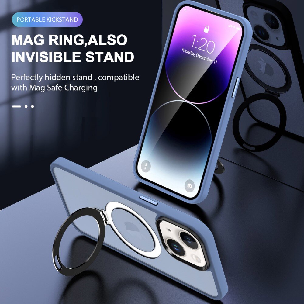 iPhone 14 Hybrid-Hülle MagSafe Ring Blau