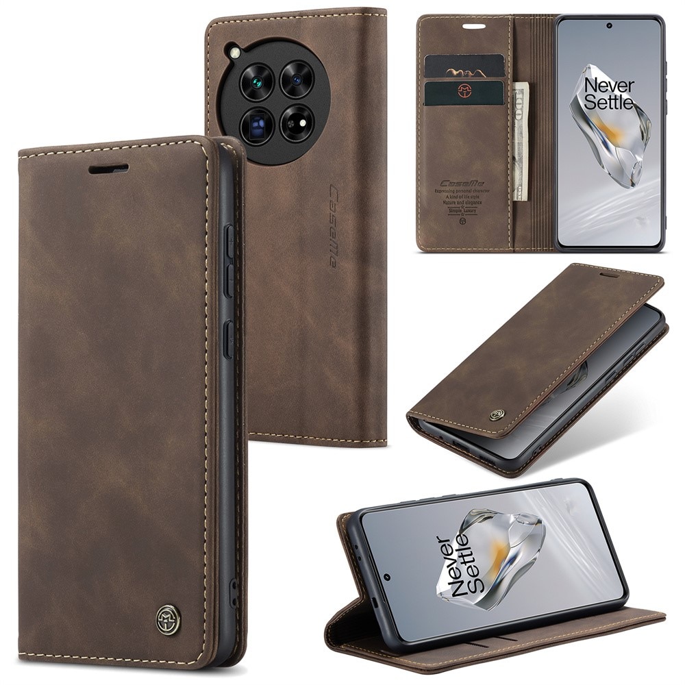 Slim Portemonnaie-Hülle  OnePlus 12 Braun