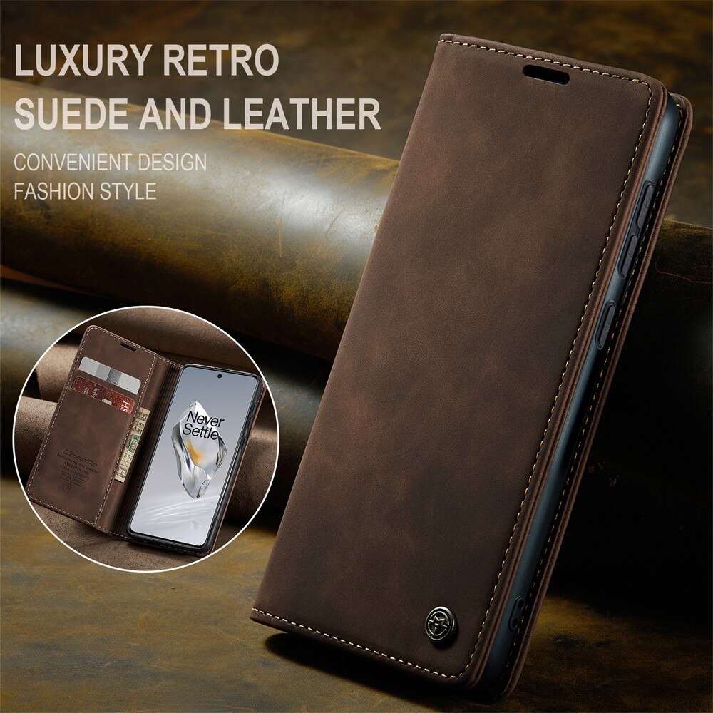 Slim Portemonnaie-Hülle  OnePlus 12 Braun