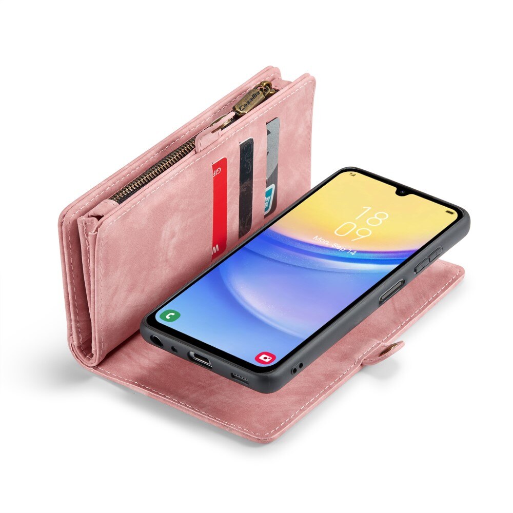 Multi-slot Portemonnaie-Hülle Samsung Galaxy A15 Rosa