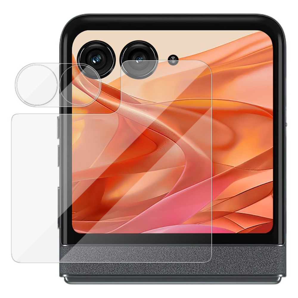 Panzerglas für Rückseitenbildschirm + Kamera Motorola Razr 60 Transparent