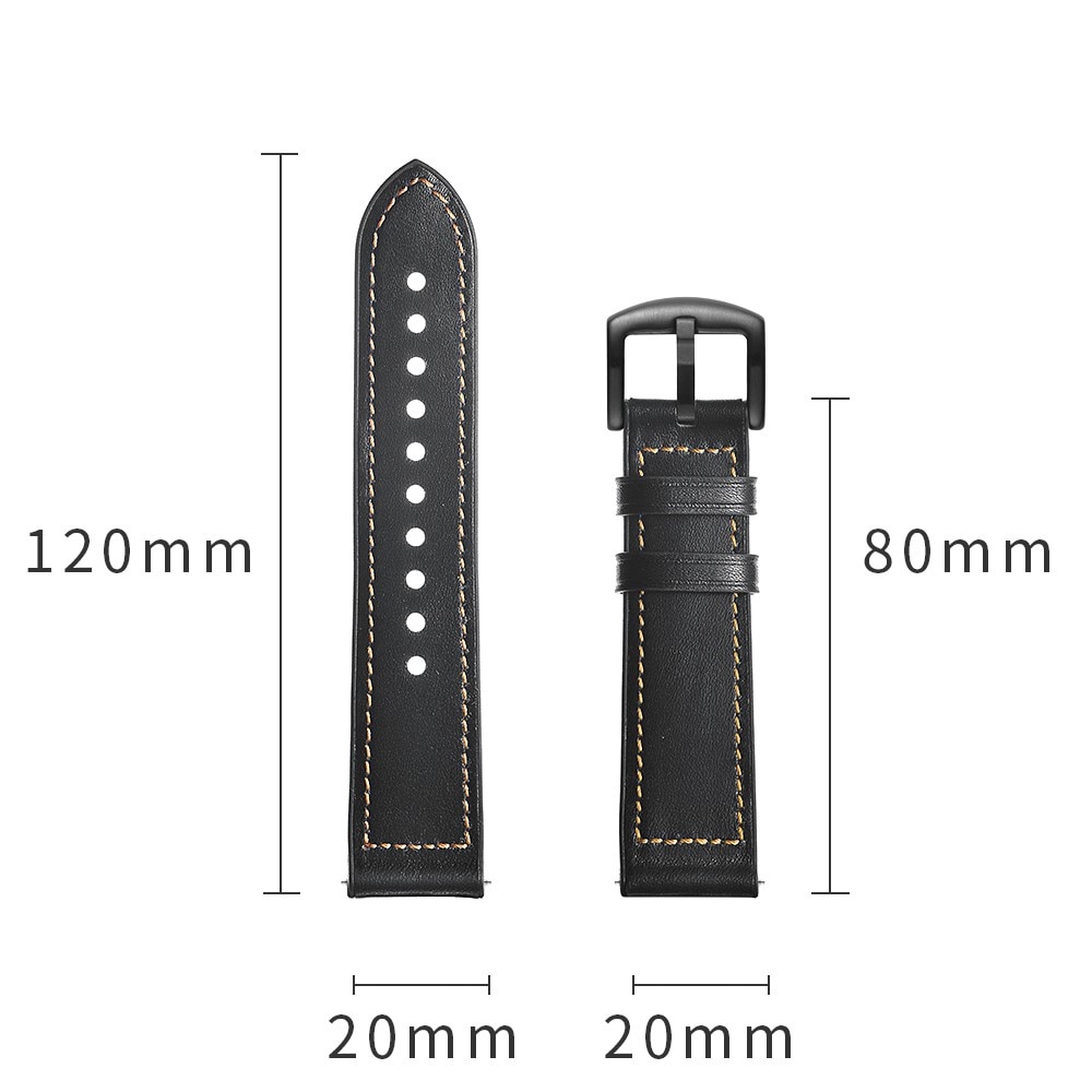 Garmin Vivomove Trend Premium Lederarmband Schwarz