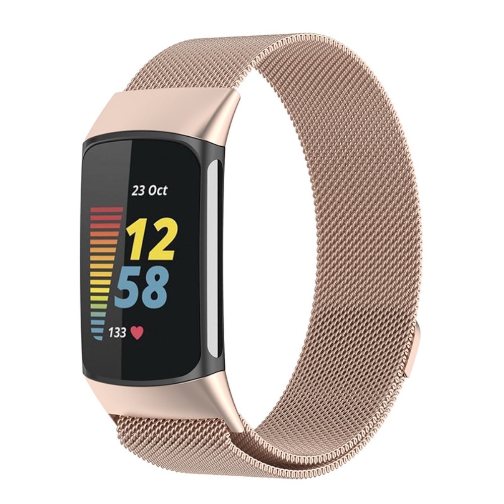 Fitbit Charge 6 Milanaise-Armband Champagner gold