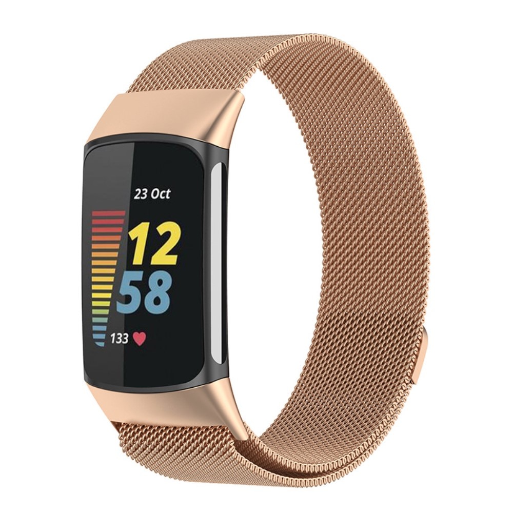 Fitbit Charge 6 Milanaise-Armband Roségold