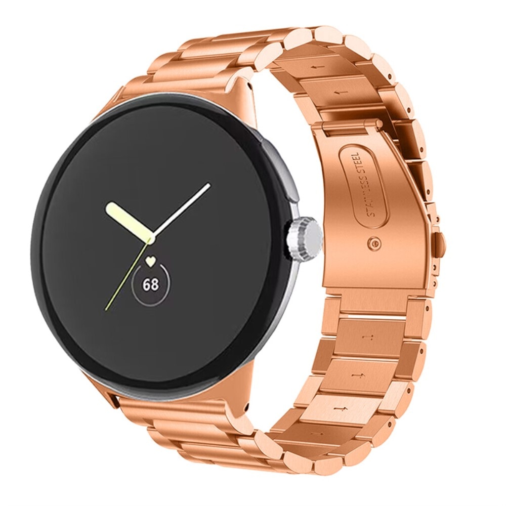 Google Pixel Watch 3 45mm Armband aus Stahl Roségold