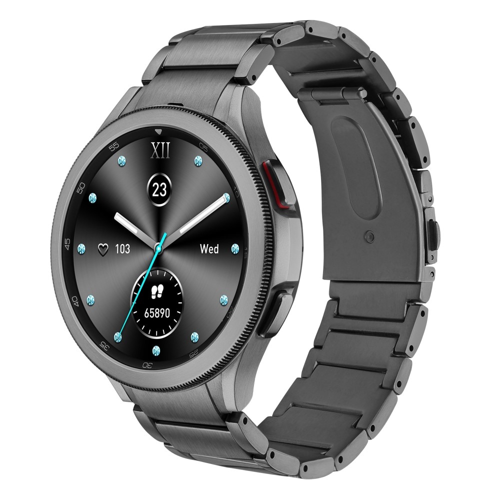 Samsung Galaxy Watch FE Full Fit Armband aus Titan grau