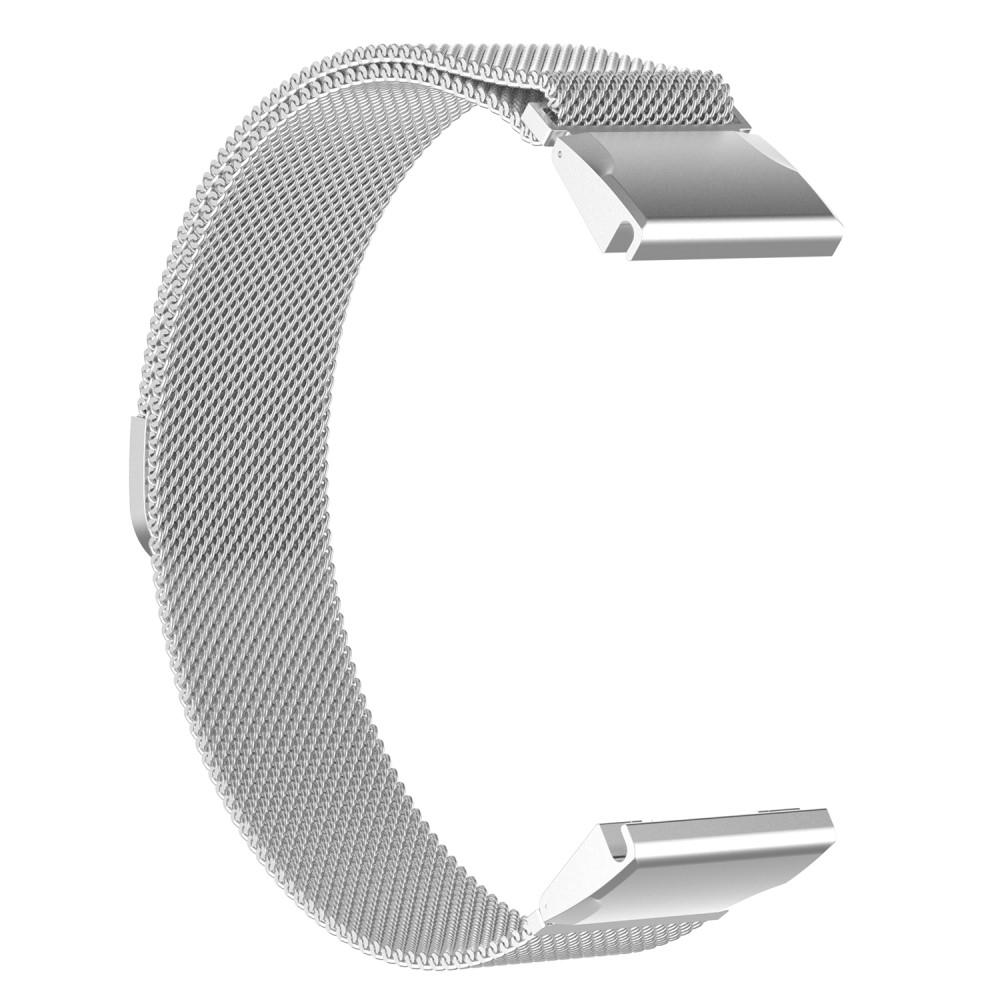 Garmin Instinct 3 45mm Milanaise-Armband Silber