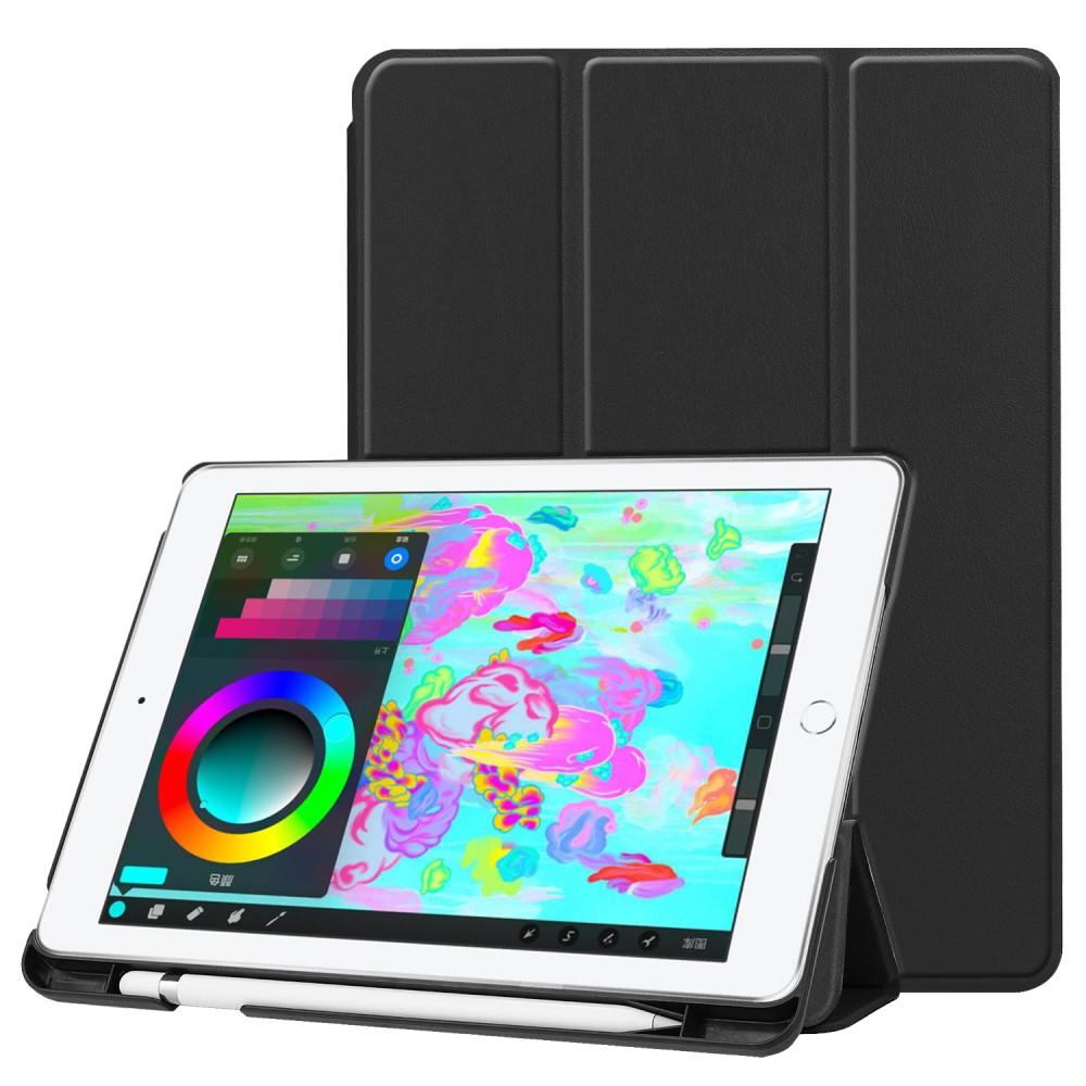 Apple iPad Air 2 9.7 (2014) Tri-Fold Case Schutzhülle mit Touchpen-Halter Schwarz